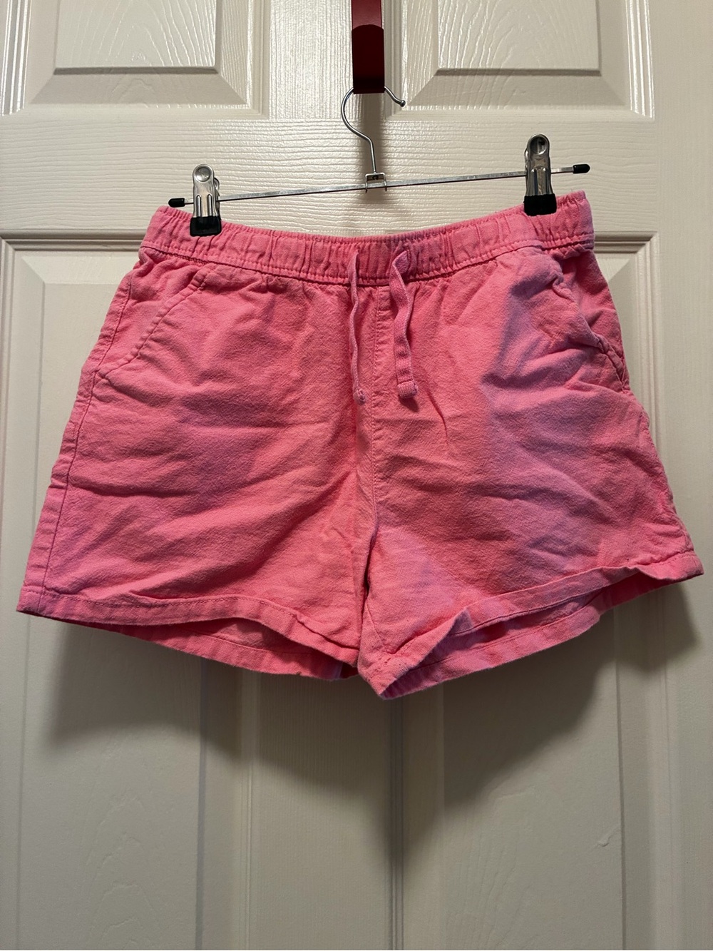 Women’s Pink Drawstring Cotton Shorts